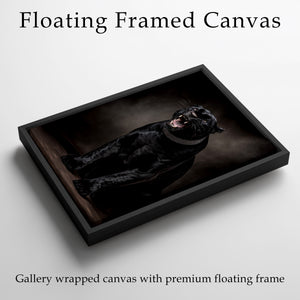 Black Panther Framed Canvas Wall Art, Dark Luxury Wildlife Print, Moody Animal Portrait, Modern Gothic Decor