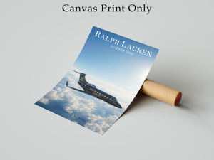 Private Jet Wall Art, Quiet Luxury Framed Canvas Print, Old Money Decor