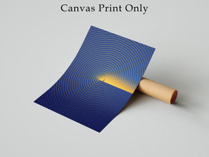 Luxury Blue and Gold Wall Art, Abstract Framed Canvas Print, Modern Minimalist Decor, Contemporary Office Artwork, Inspirational Wall Art