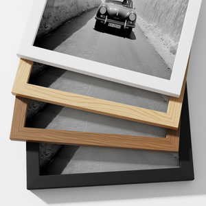 Alpine Ski Wall Art, Black and White Ski Poster, Vintage Car Mountain Print, Framed Canvas Wall Decor, Luxury Ski Lodge Artwork