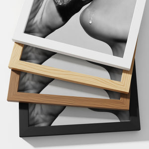 Channel Inspired Luxury Perfume Wall Art Framed Canvas, Black and White Fashion Print, Chic Vanity Bathroom Decor
