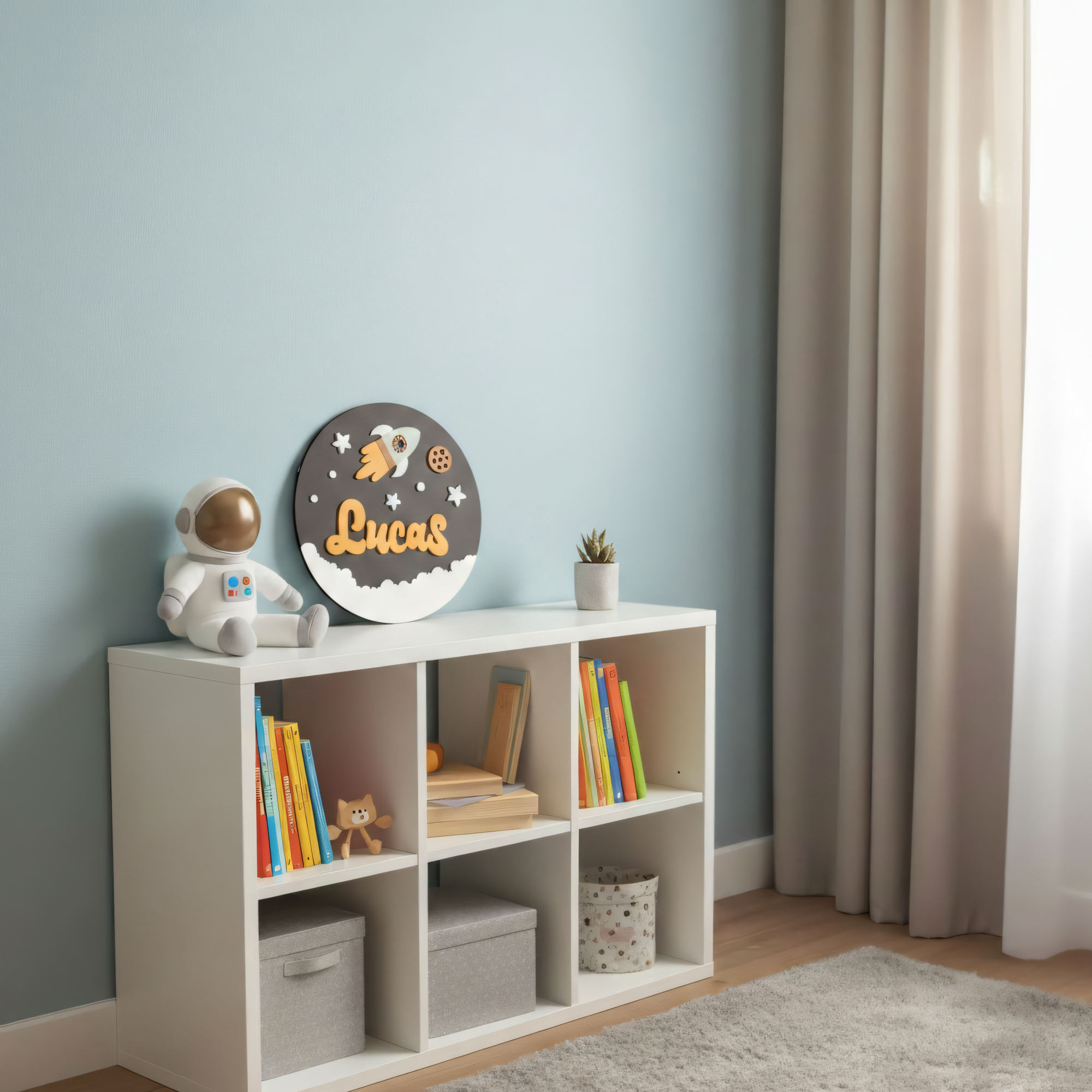 Rocket Dreams – Personalized Wooden Name Sign