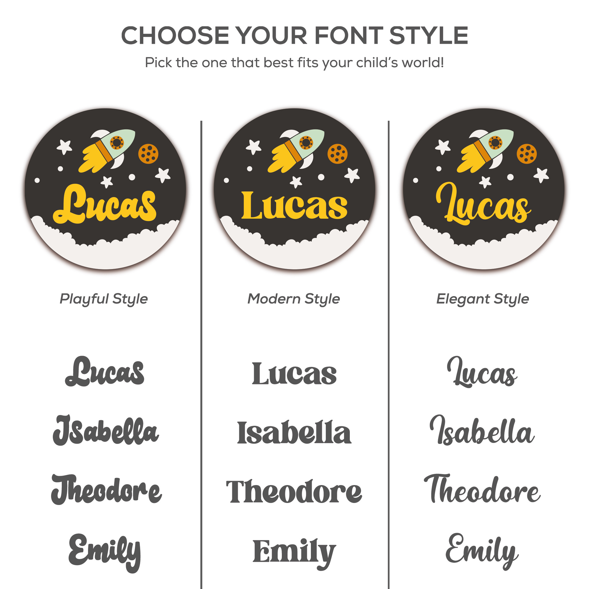 Rocket Dreams – Personalized Wooden Name Sign