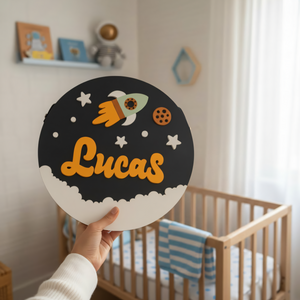 Rocket Dreams – Personalized Wooden Name Sign